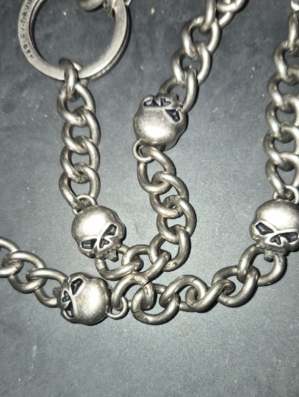 Vintage Silver Skull Chain Wallet Strap for Men - Picture 8 of 9